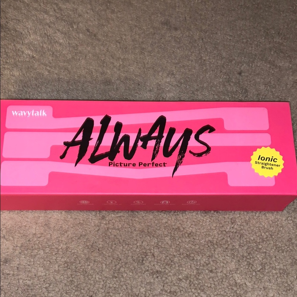 Wavytalk Pink Hair Straightener Brush
